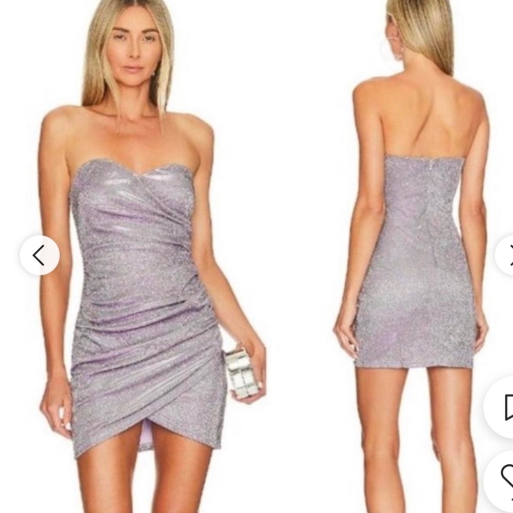 NWT Revolve Superdown strapless purple mini dress size M